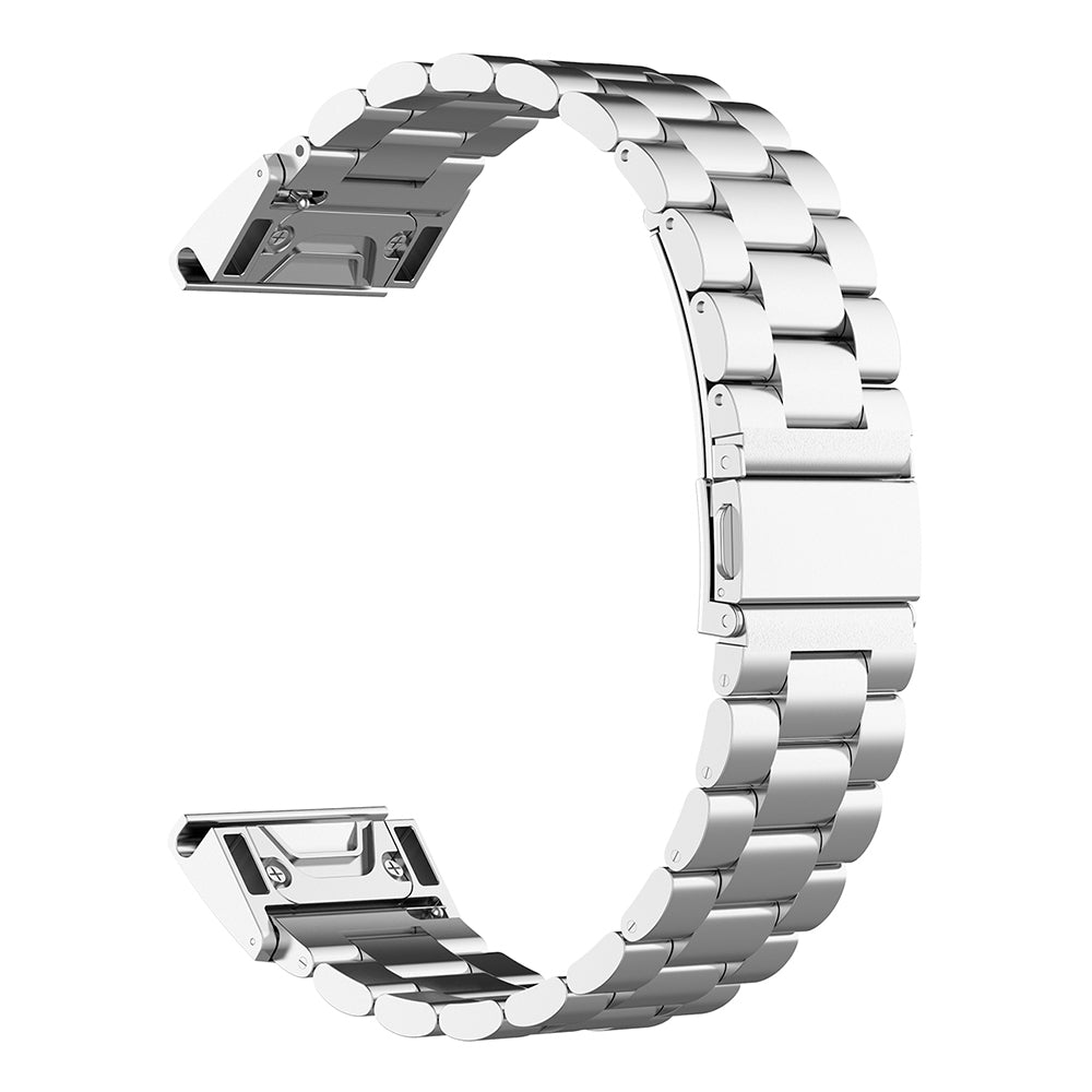 Techsuit W010 Armband für Garmin Instinct / Approach / Fenix Watch Series, 20mm, Silberfarben