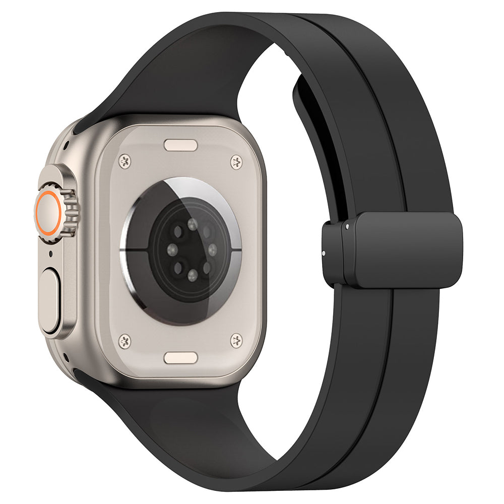 Techsuit W011 Armband für Apple Watch 49mm / 46mm / 45mm / 44mm / 42mm Serie, Schwarz