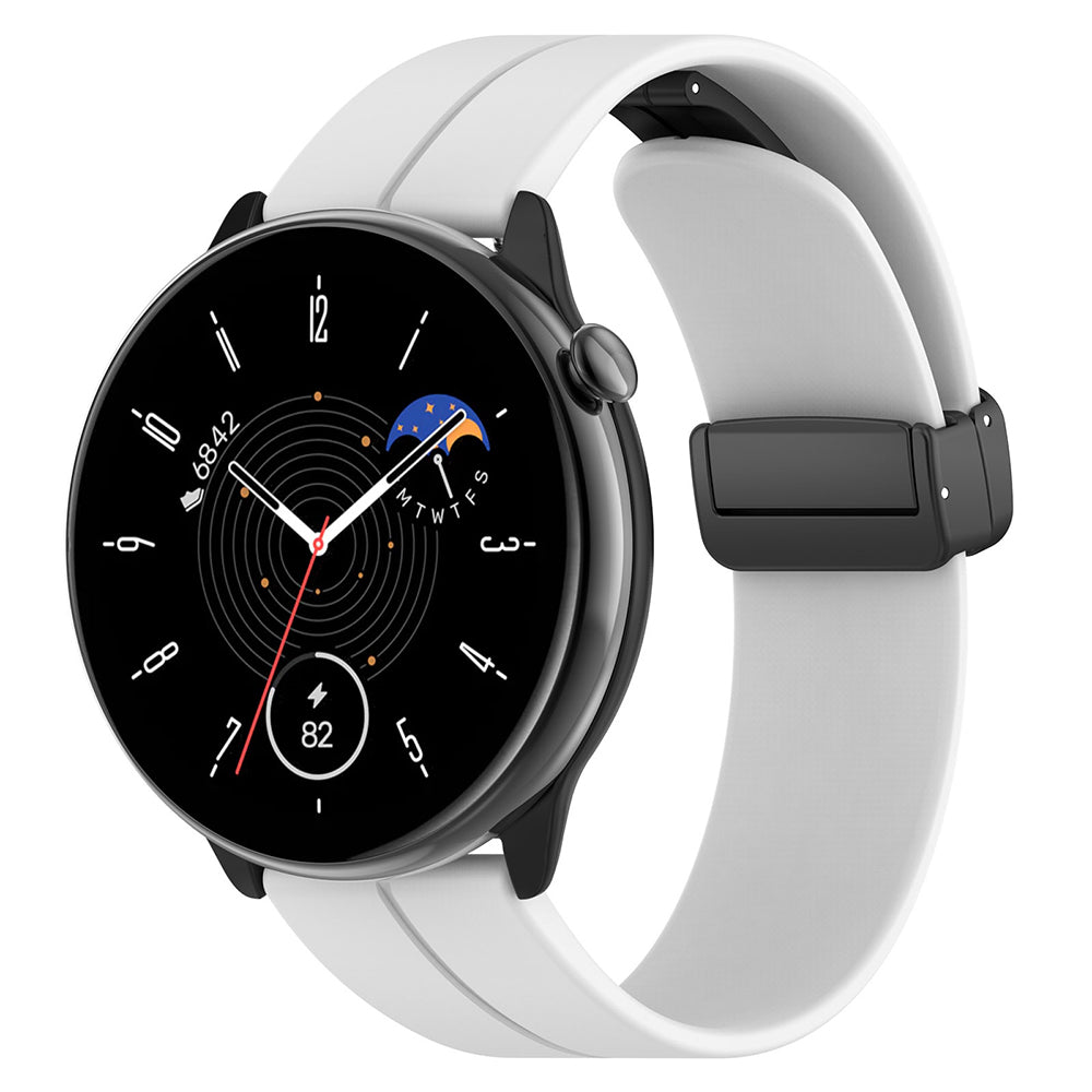Techsuit W011 band voor Huawei Watch / Garmin Watch Series, 18mm, Wit
