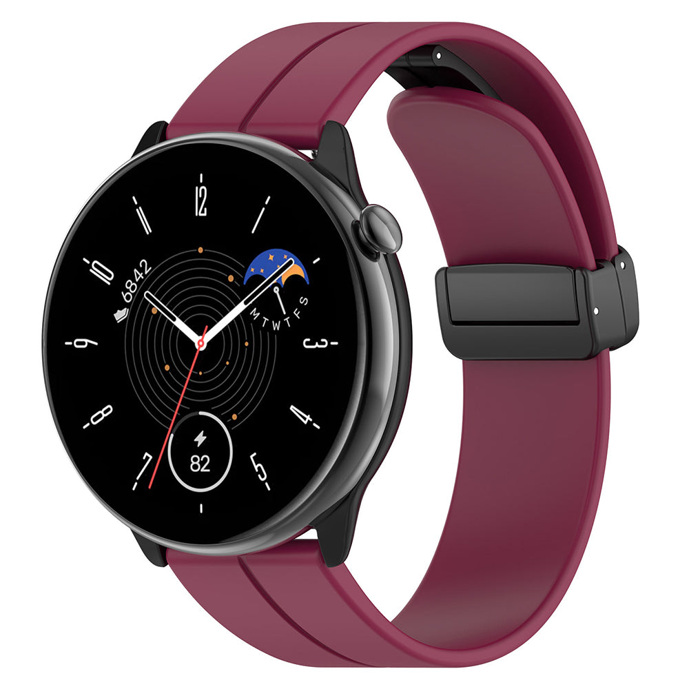 Techsuit W011 Armband für Huawei Watch / Garmin Watch Series, 18mm, Kirschrot