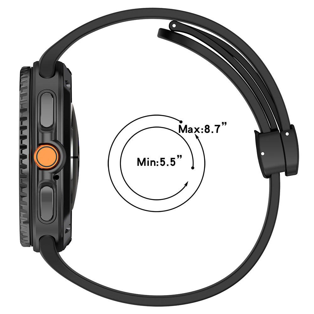Techsuit W011 band voor Samsung Galaxy Watch8 / Watch8 Classic Series, Zwart