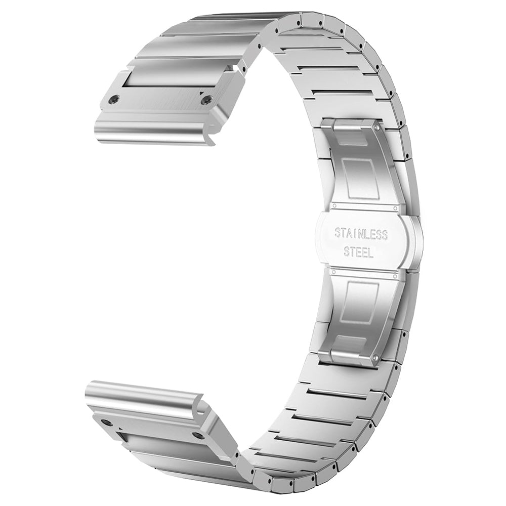 Techsuit W012 Armband für Garmin Instinct / Approach / Fenix Uhrenserie, 20mm, Silberfarben