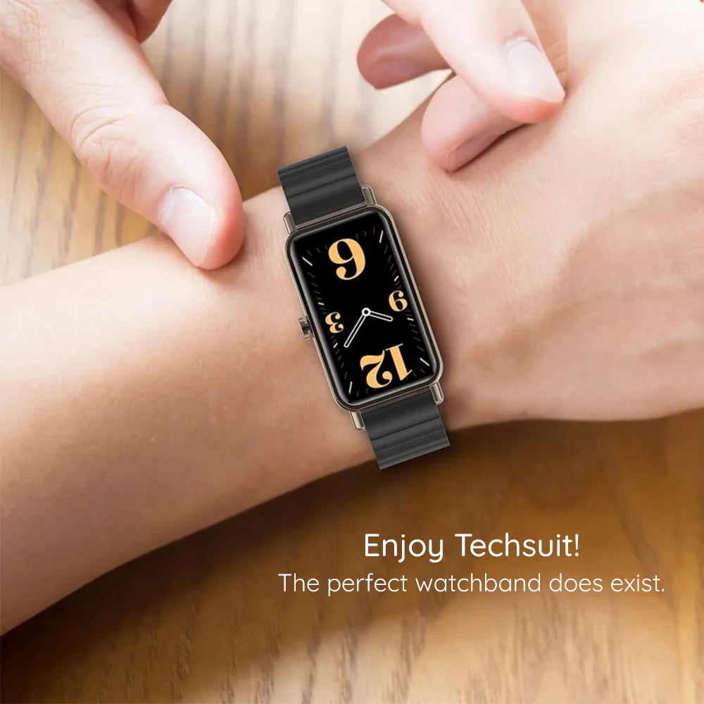 Techsuit W012 band voor Garmin Instinct / Approach / Fenix Watch Series, 20mm, Zwart