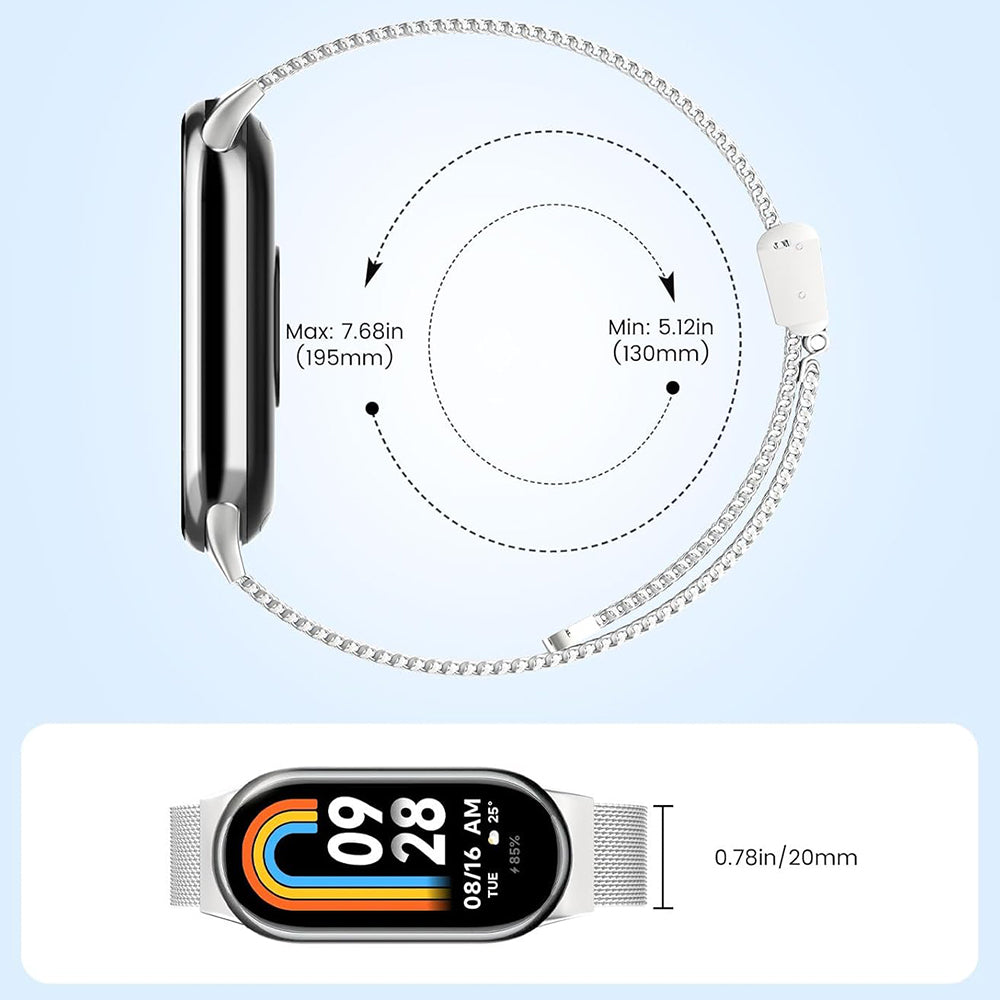 Techsuit W022 Armband für Xiaomi Smart Band 9 / 8, 15mm, Goldfarben