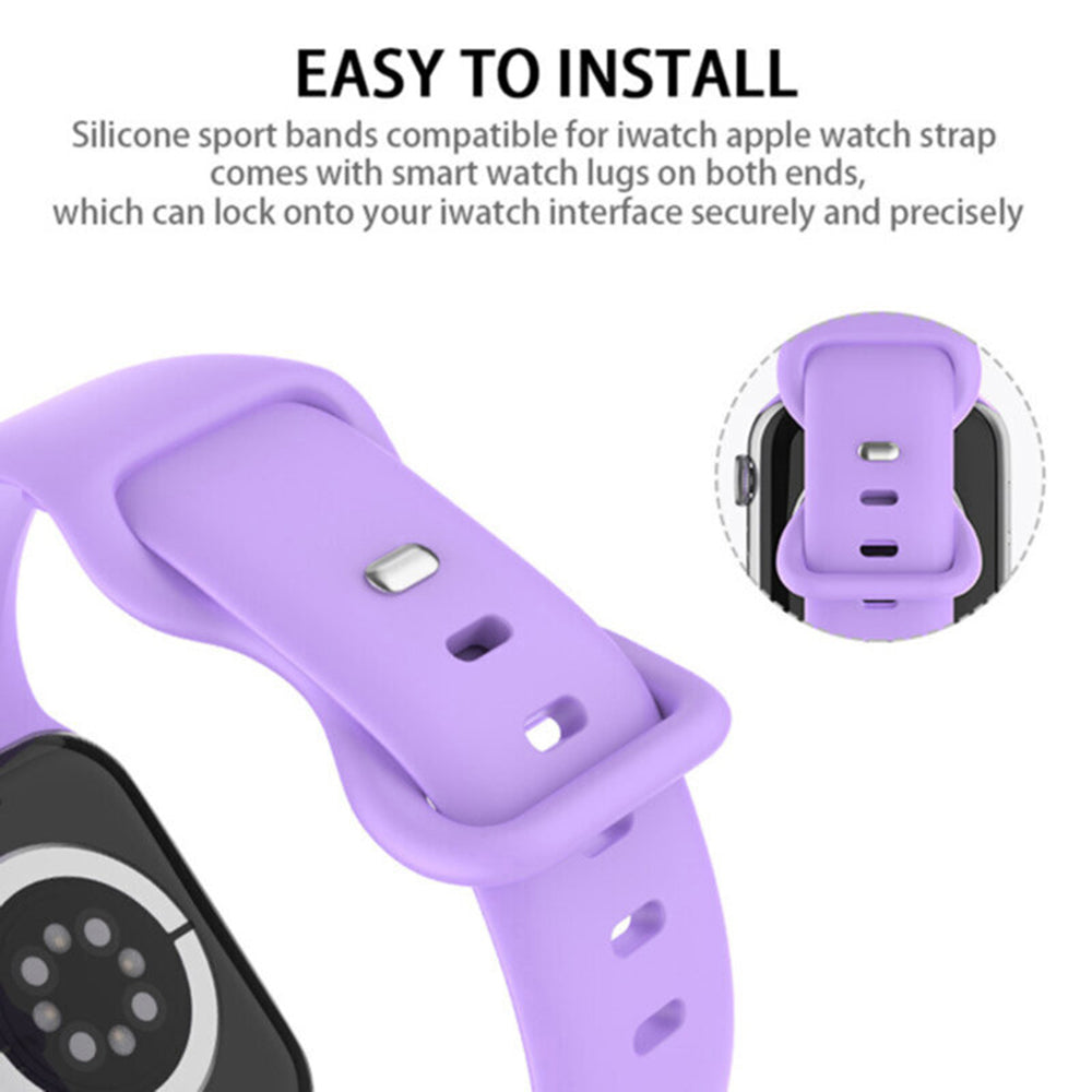 Techsuit W031 band voor Apple Watch 42mm / 41mm / 40mm / 38mm Series, Donkerpaars
