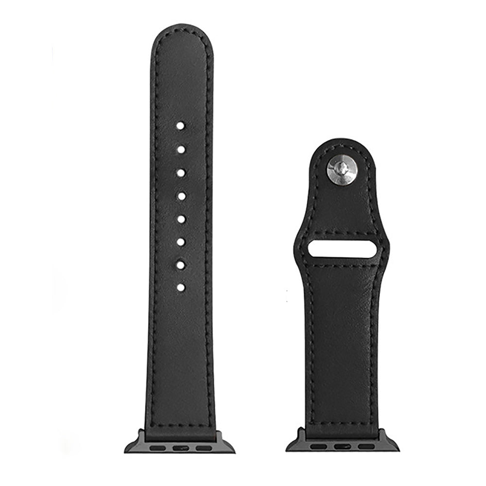 Techsuit W033 band voor Apple Watch 42mm / 41mm / 40mm / 38mm Series, Zwart