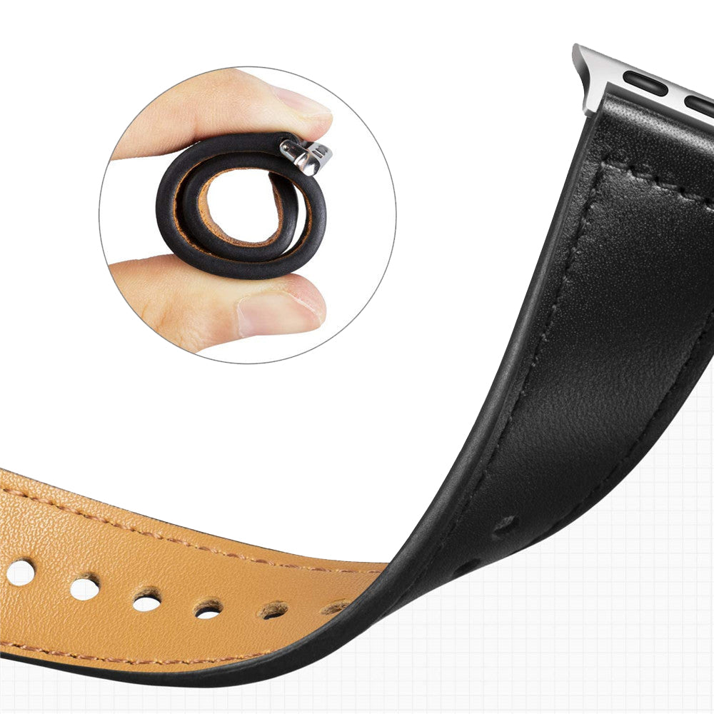 Techsuit W033 Armband für Apple Watch 49mm / 46mm / 45mm / 44mm / 42mm Serie, Schwarz