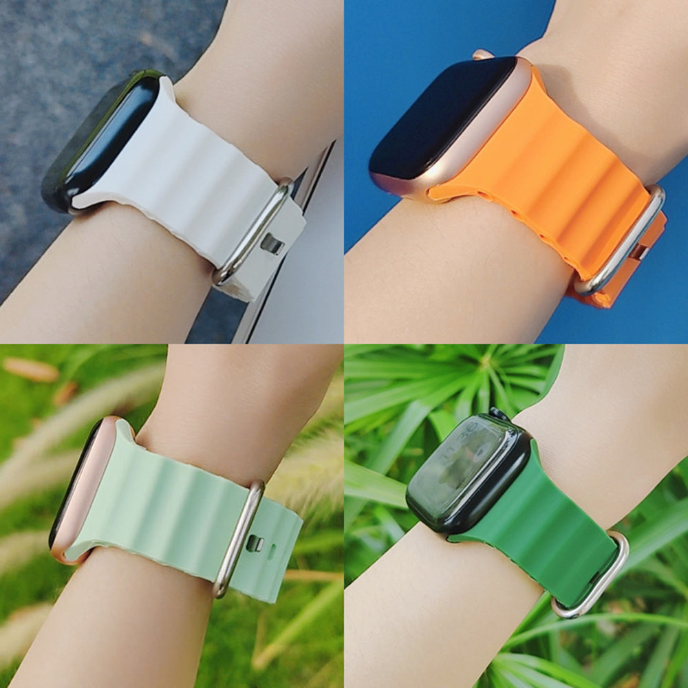 Techsuit W038 Armband für Apple Watch 42mm / 41mm / 40mm / 38mm Serie, Gelb