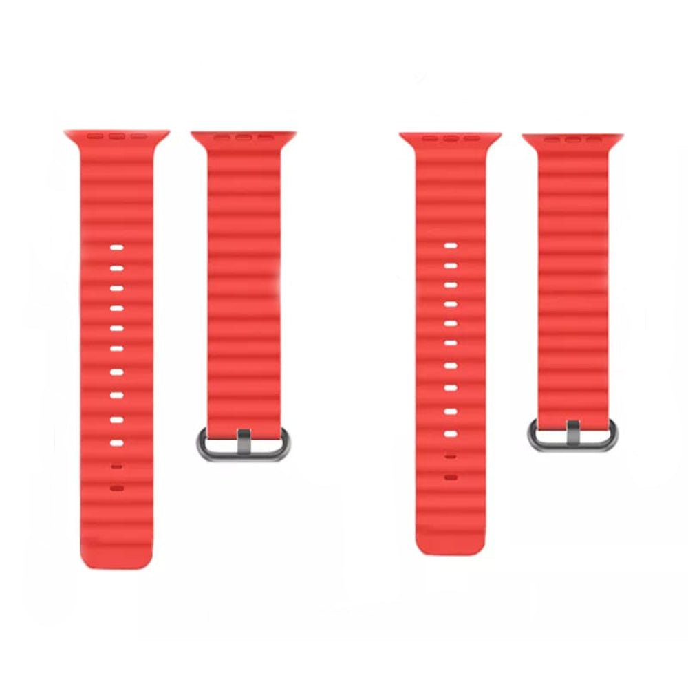 Techsuit W038 Armband für Apple Watch 42mm / 41mm / 40mm / 38mm Serie, Rot