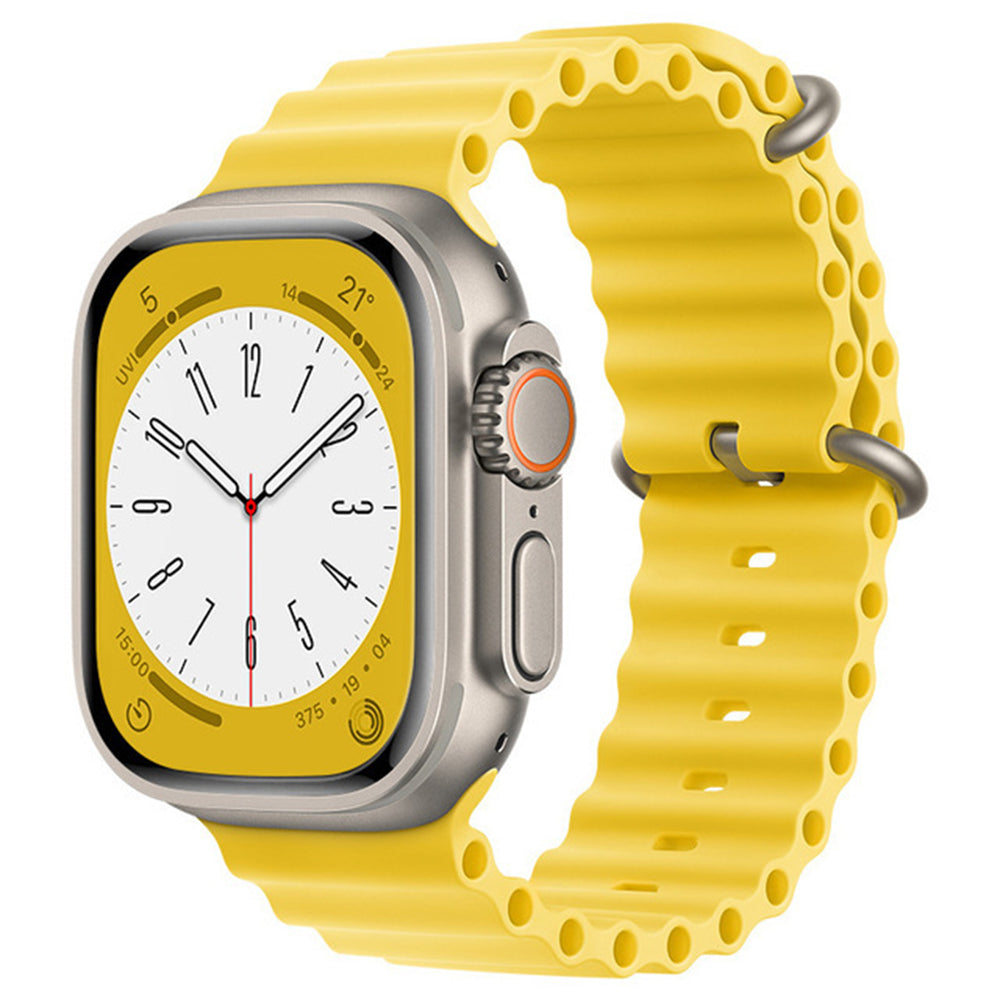 Techsuit W038 band voor Apple Watch 49mm / 46mm / 45mm / 44mm / 42mm Series, Geel