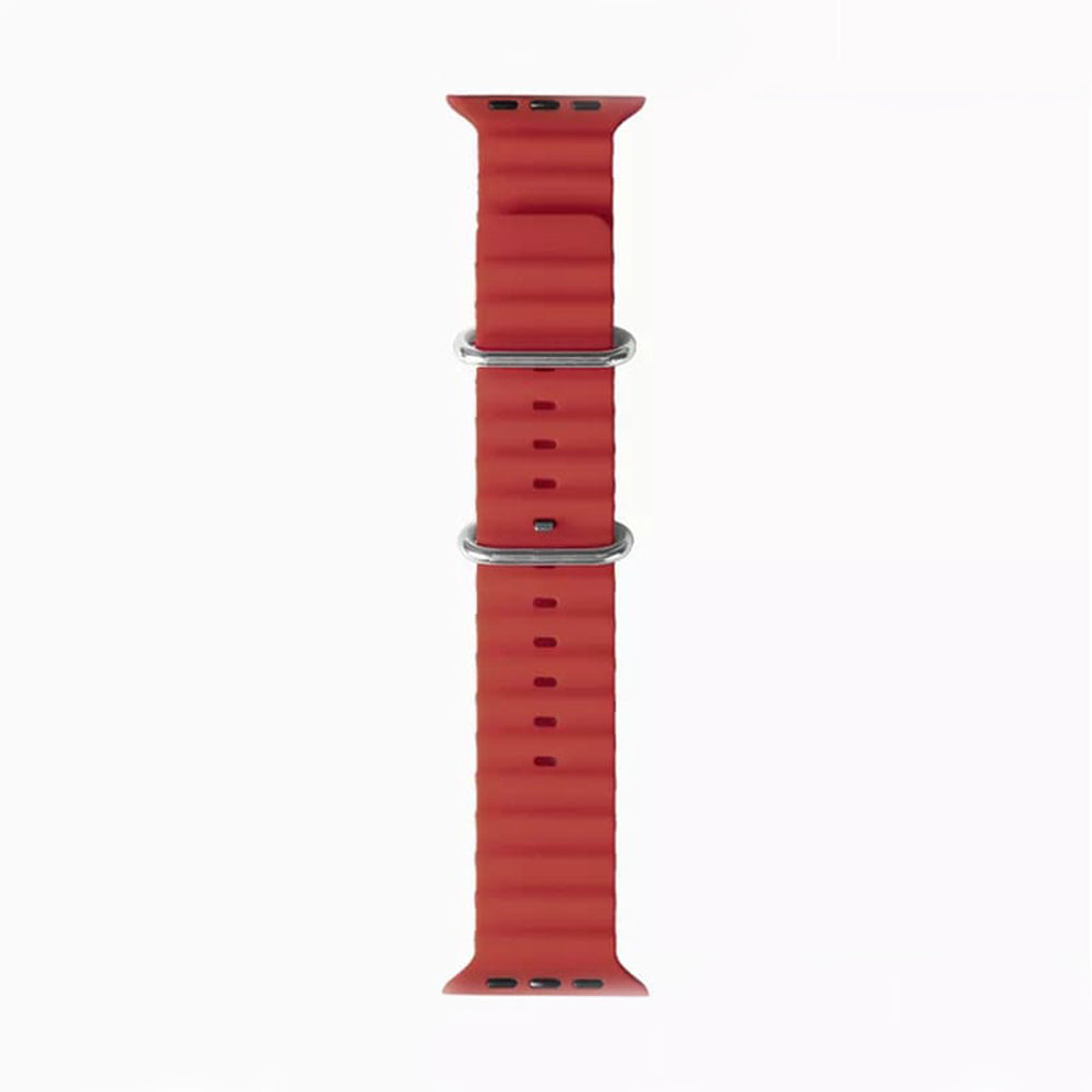 Techsuit W038 Armband für Apple Watch 49mm / 46mm / 45mm / 44mm / 42mm Serie, Dunkelrot