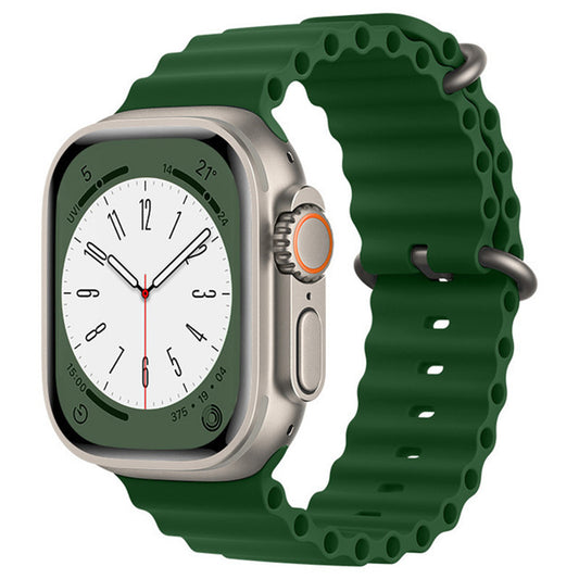 Techsuit W038 band voor Apple Watch 49mm / 46mm / 45mm / 44mm / 42mm Series, Donkergroen