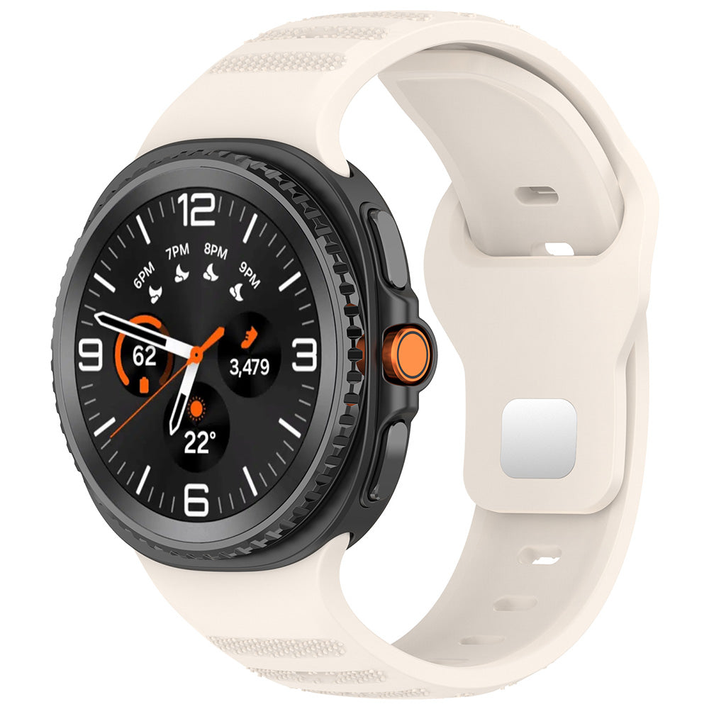 Bracelet Techsuit W050 pour Samsung Galaxy Watch 8 Classic / Watch8 44mm / Watch 8 40mm, Beige