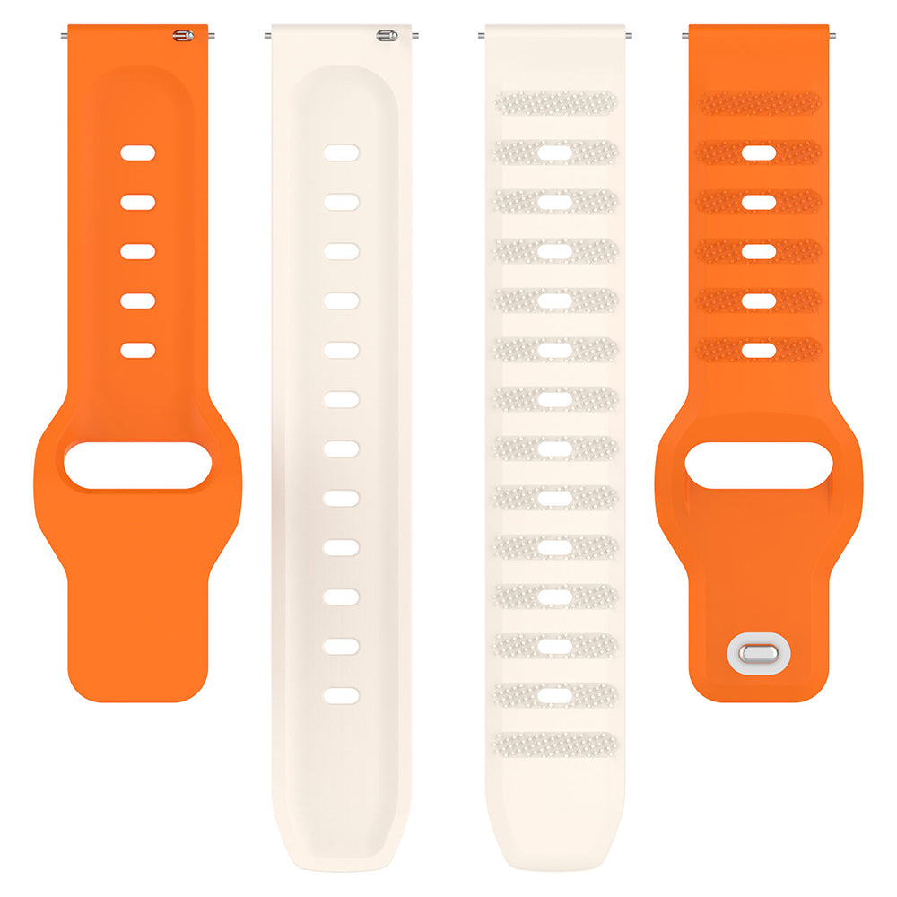 Bracelet Techsuit W050 pour Samsung Galaxy Watch / Huawei Watch Series, Beige Orange