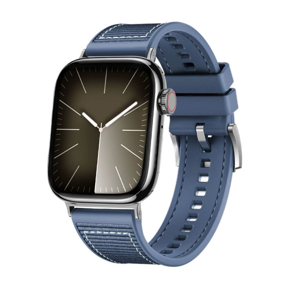 Techsuit W051 band voor Apple Watch 49mm / 46mm / 45mm / 44mm / 42mm Series, Donkerblauw