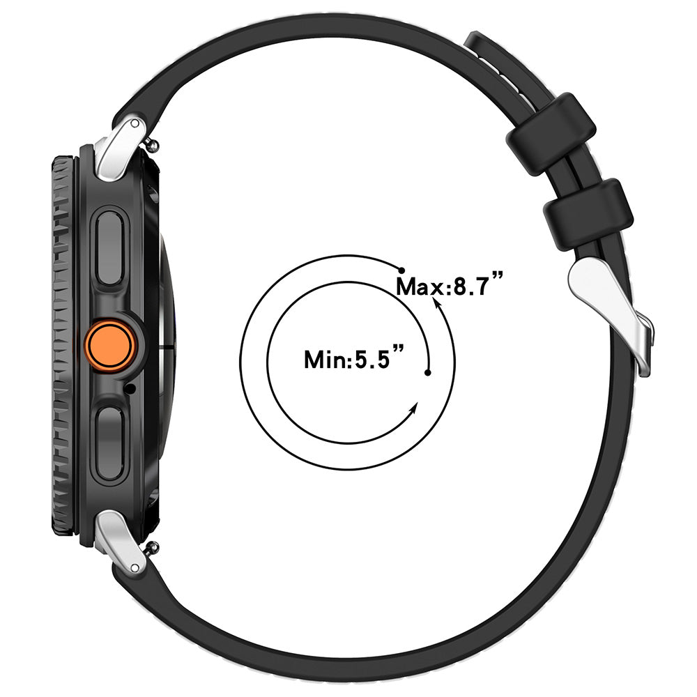Techsuit W051 Armband für Samsung Galaxy Watch8 / Watch8 Classic Series, Schwarz