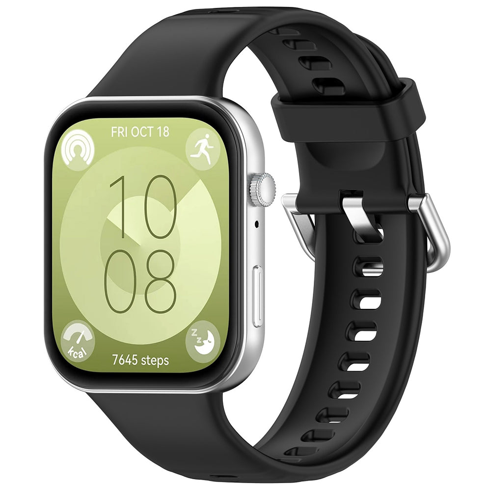 Techsuit W061 Armband für Huawei Watch Fit 4 Pro / Fit 4 / Fit 3, Schwarz