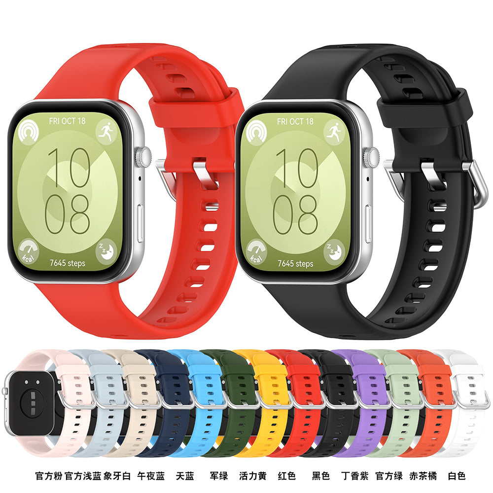 Techsuit W061 Armband für Huawei Watch Fit 4 Pro / Fit 4 / Fit 3, Schwarz