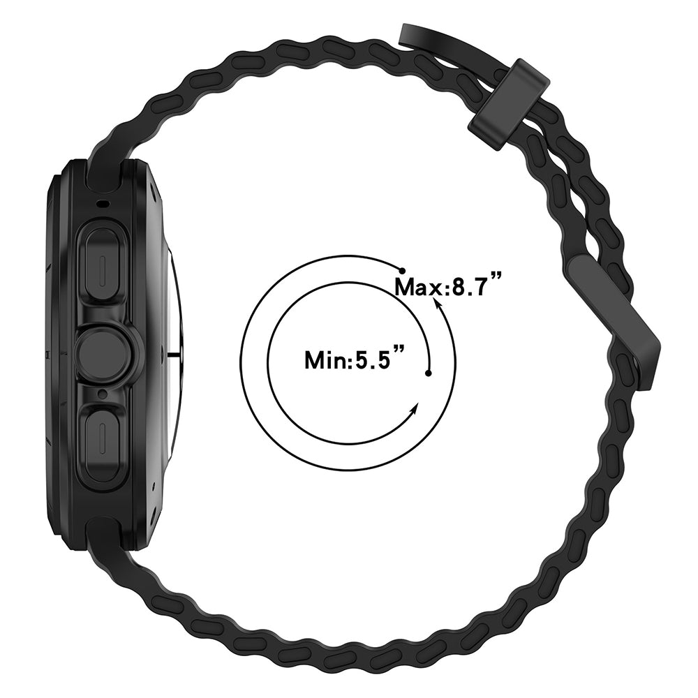 Techsuit W062 band voor Samsung Galaxy Watch Ultra, Zwart