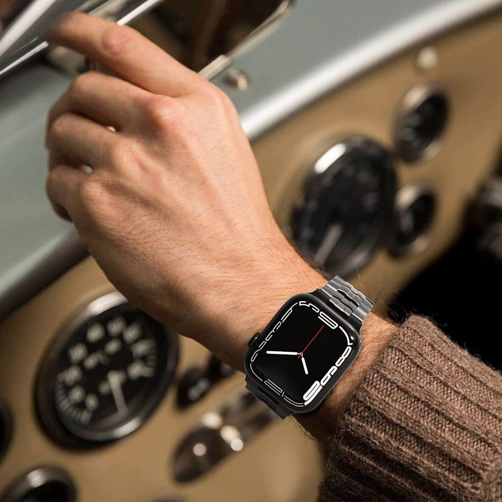Techsuit W063 band voor Apple Watch 49mm / 46mm / 45mm / 44mm / 42mm Series, Zilverkleurig
