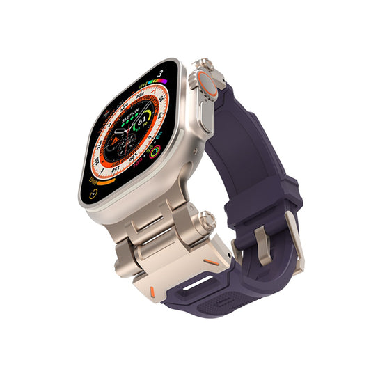 Bracelet Techsuit W064 pour Apple Watch 49mm / 46mm / 45mm / 44mm / 42mm Series, Argent Mauve