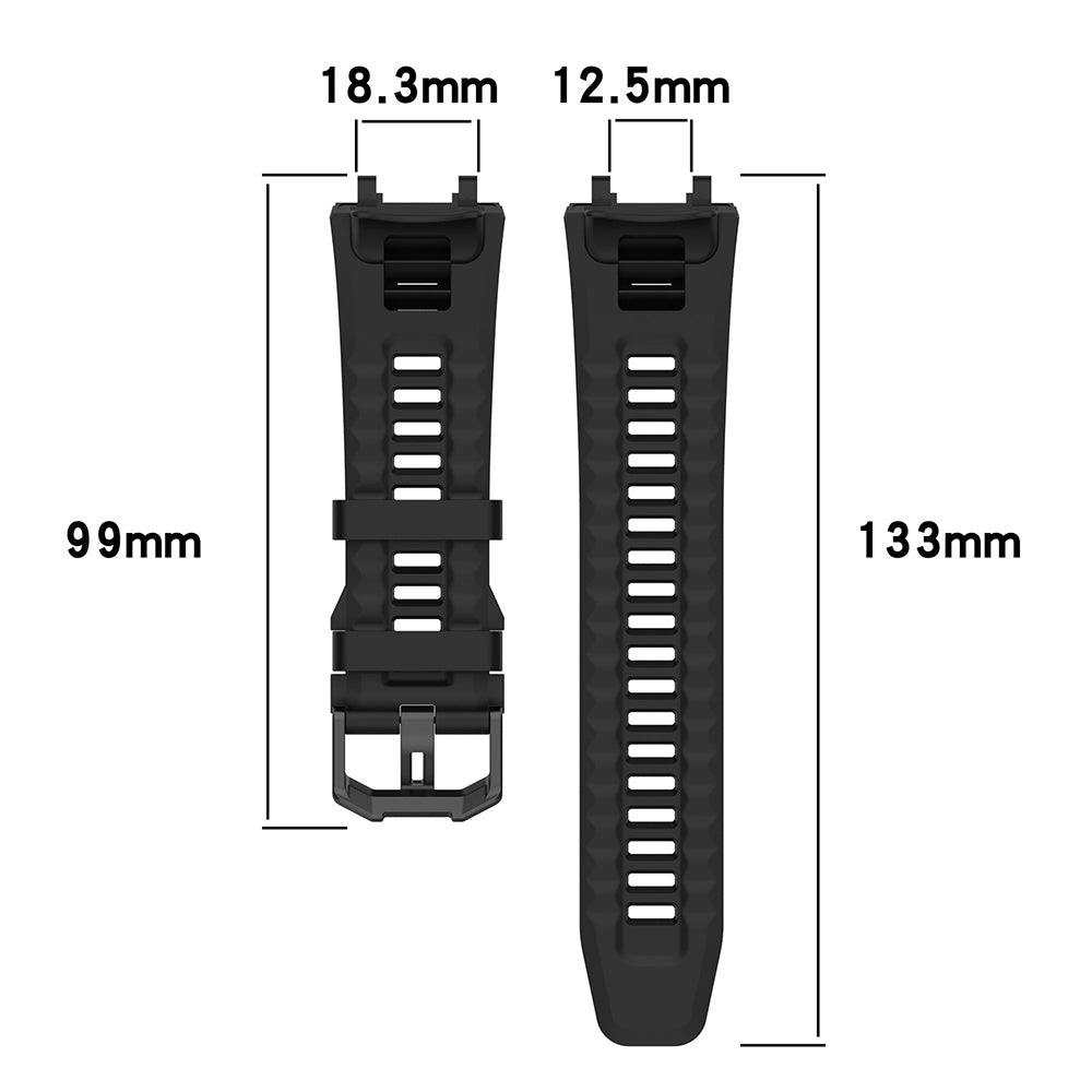 Bracelet Techsuit W067 pour Amazfit T-Rex 2, Noir