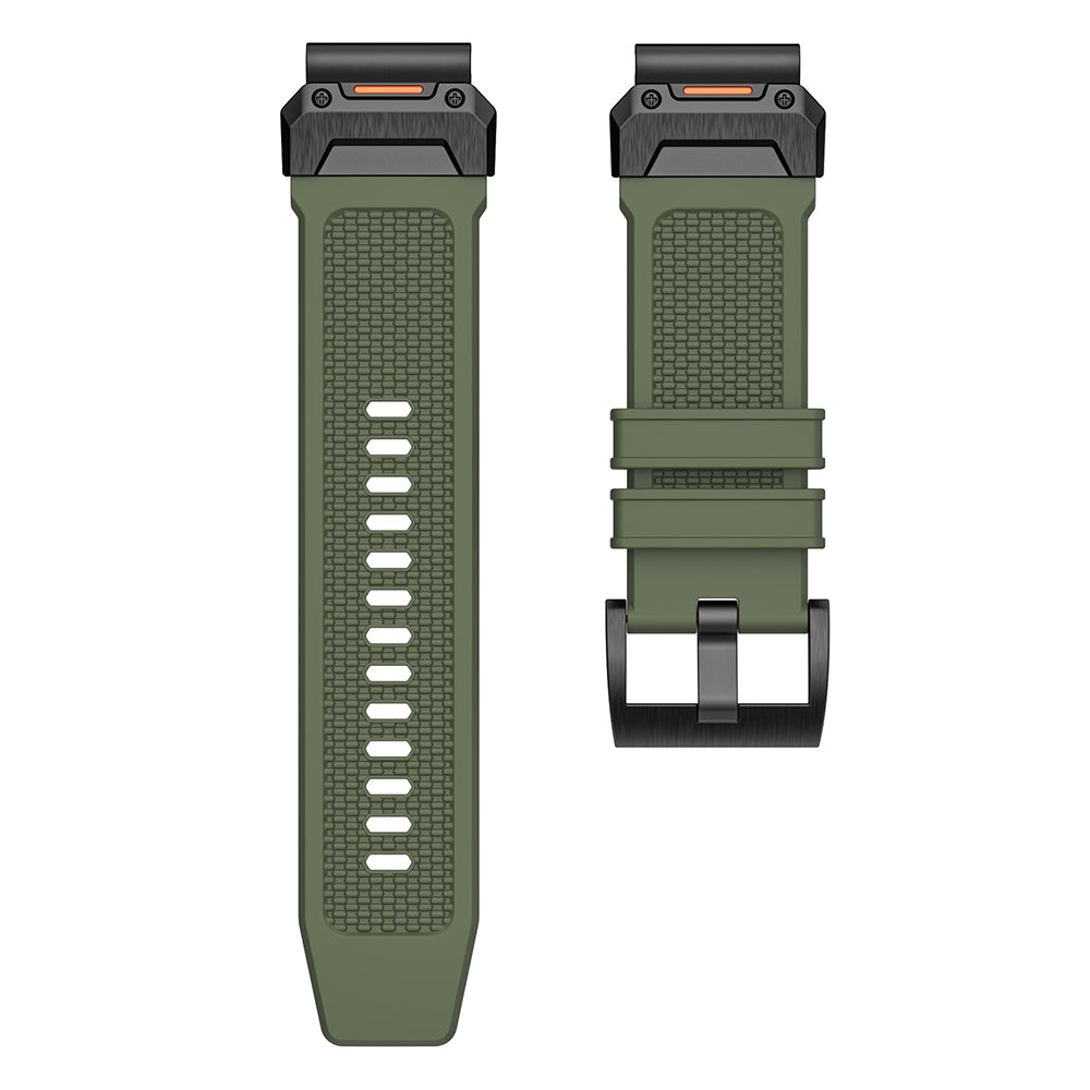 Bracelet Techsuit W068 pour Garmin Watch Fenix / Forerunner / Approach Series, 22mm, Orange Noir