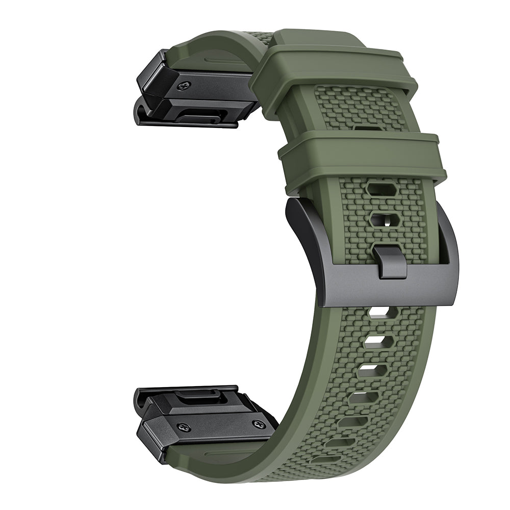 Bracelet Techsuit W068 pour Garmin Watch Fenix / Forerunner / Approach Series, 22mm, Vert Noir