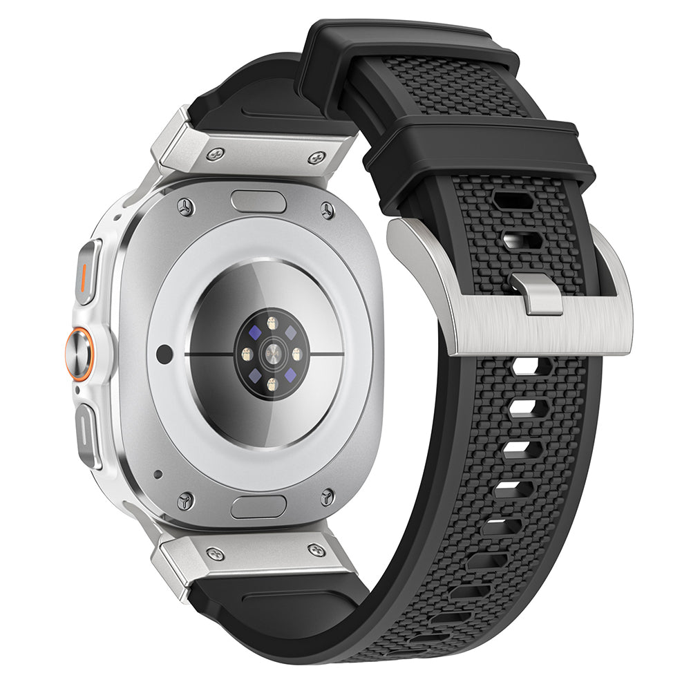 Techsuit W068 Armband für Samsung Galaxy Watch Ultra, Schwarz Silbern
