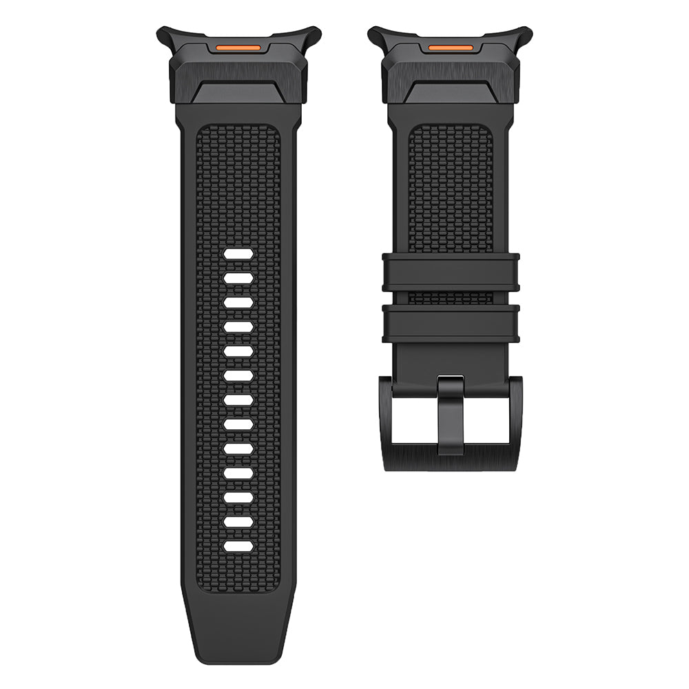 Techsuit W068 Armband für Samsung Galaxy Watch Ultra, Schwarz Silbern
