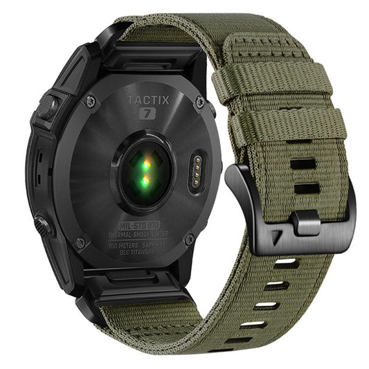 Techsuit W070 band voor Garmin Instinct / Approach / Fenix Watch Series, 20mm, Donkergroen