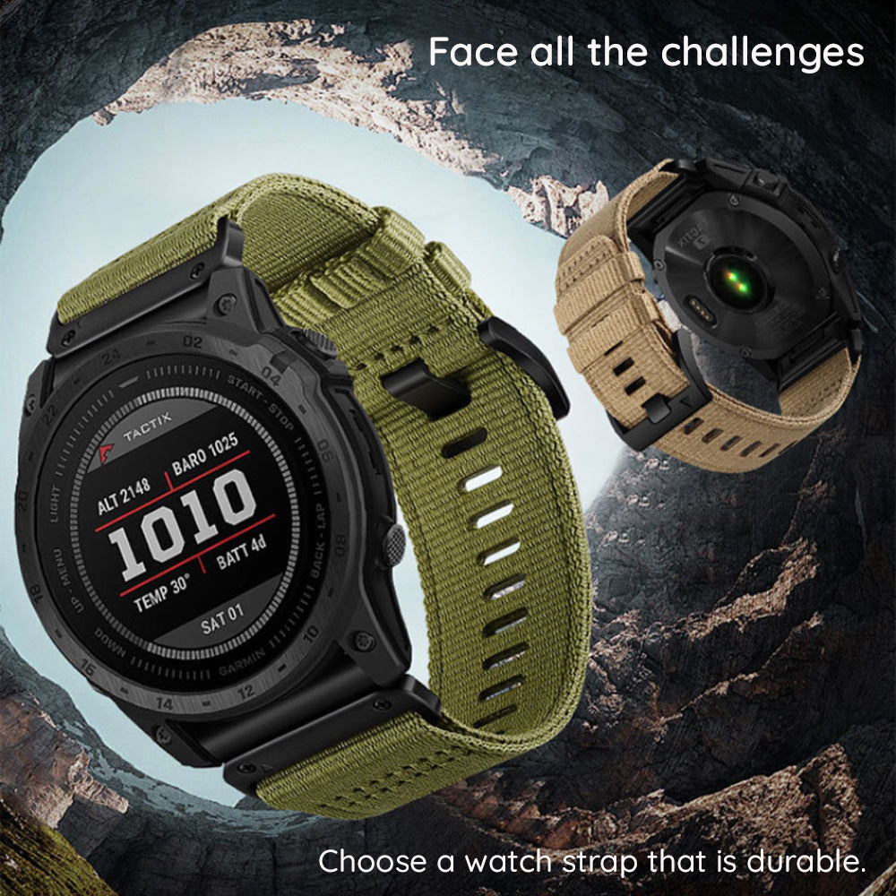 Bracelet Techsuit W070 pour Garmin Watch Fenix / Forerunner / Approach Series, 22mm, Orange