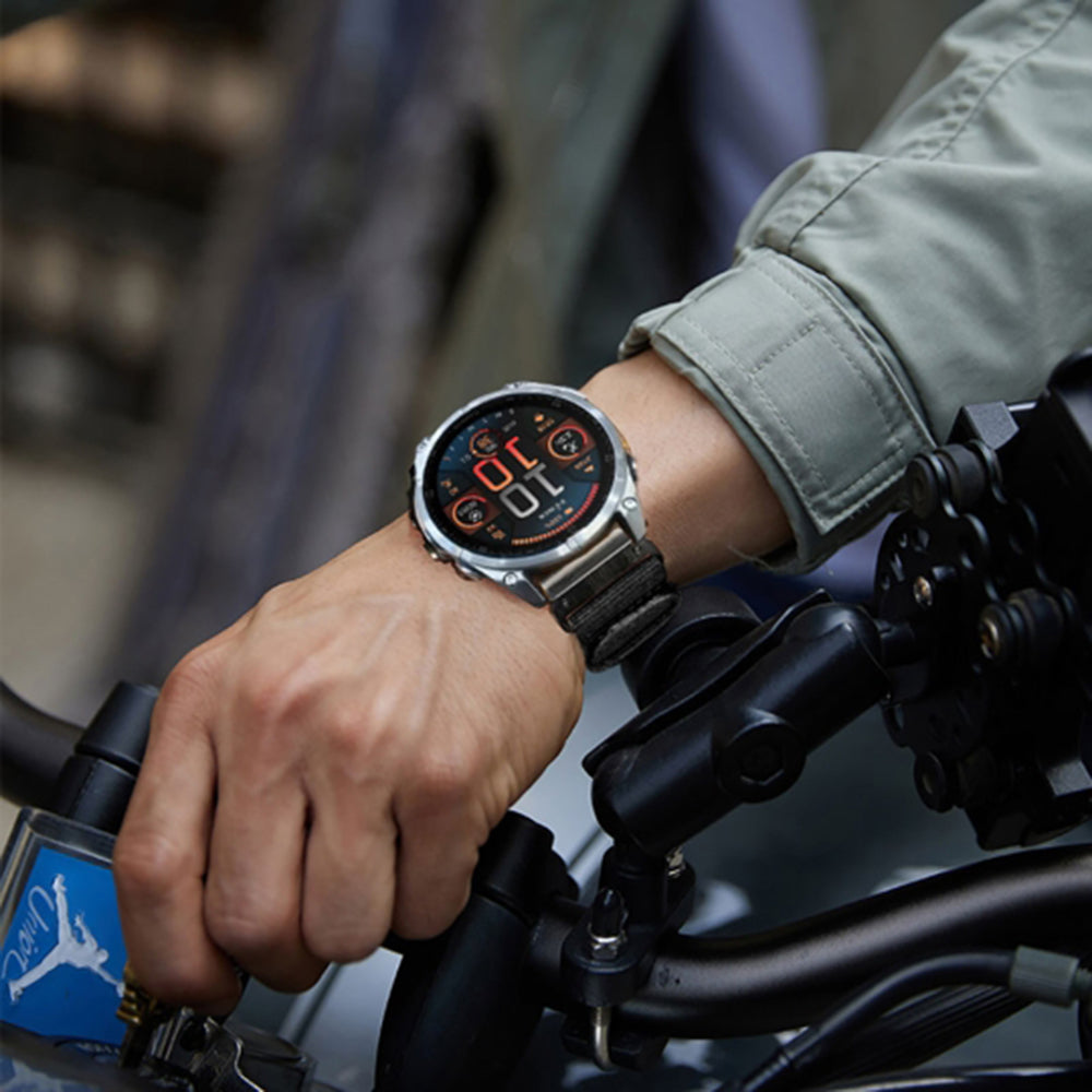 Bracelet Techsuit W070 pour Garmin Watch Fenix Series, 26mm, Noir