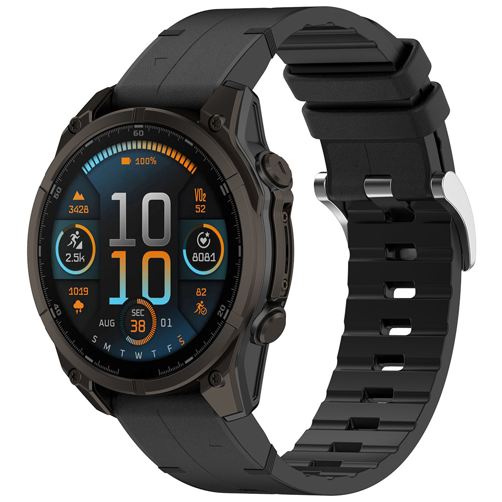 Techsuit W071 band voor Garmin Instinct / Approach / Fenix Watch Series, 20mm, Zwart
