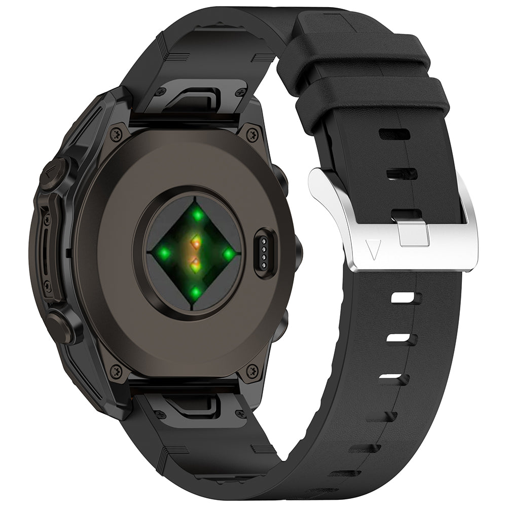 Techsuit W071 band voor Garmin Instinct / Approach / Fenix Watch Series, 20mm, Zwart