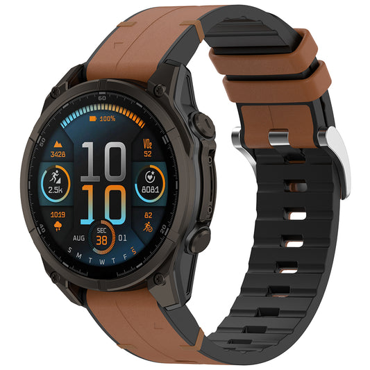 Techsuit W071 band voor Garmin Watch Fenix / Forerunner Series, 22mm, Bruin