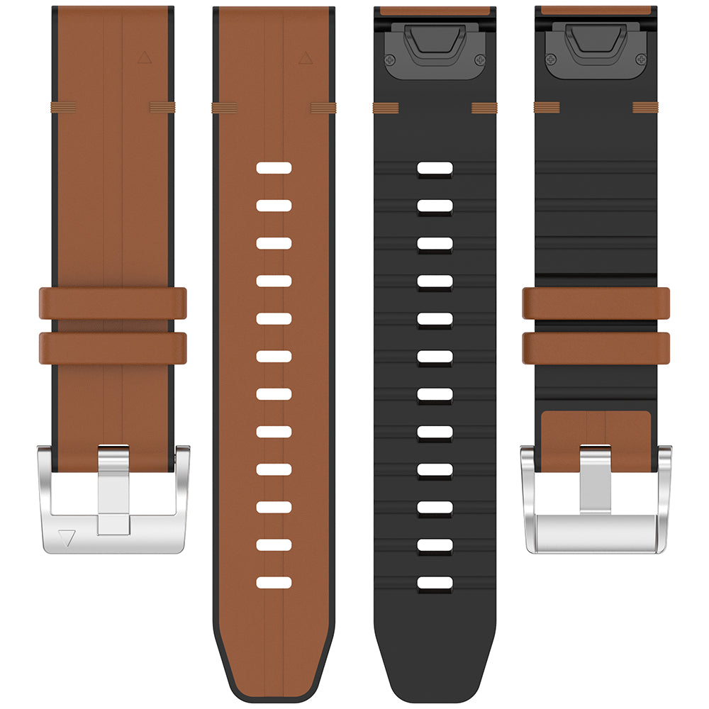 Techsuit W071 Armband für Garmin Watch Fenix Serie, 26mm, Braun