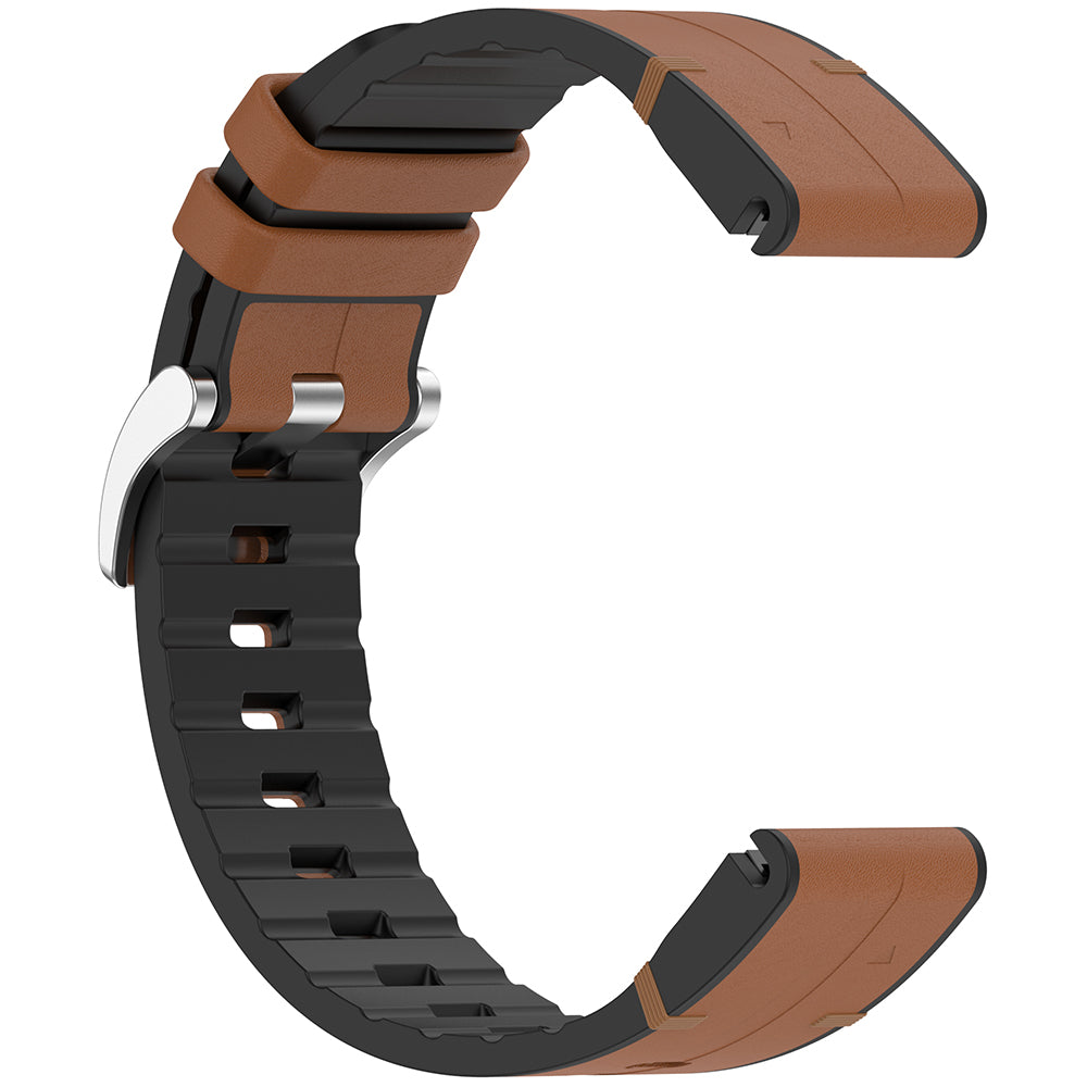 Techsuit W071 Armband für Garmin Watch Fenix Serie, 26mm, Braun
