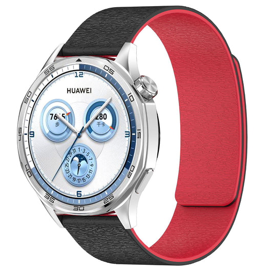 Techsuit W074 band voor Samsung Galaxy Watch / Huawei Watch Series, 22mm, Zwart Rood