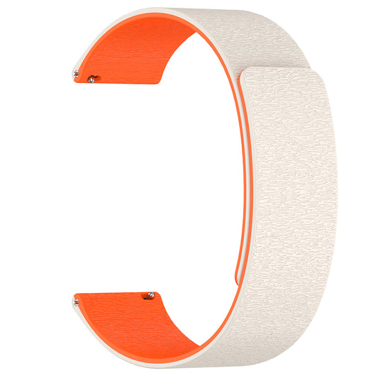 Techsuit W074 band voor Samsung Galaxy Watch Series, 20mm, Beige Oranje