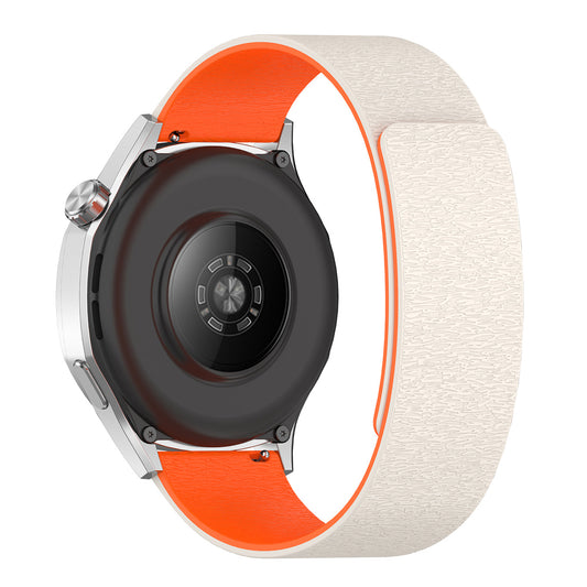 Techsuit W074 band voor Samsung Galaxy Watch Series, 20mm, Beige Oranje