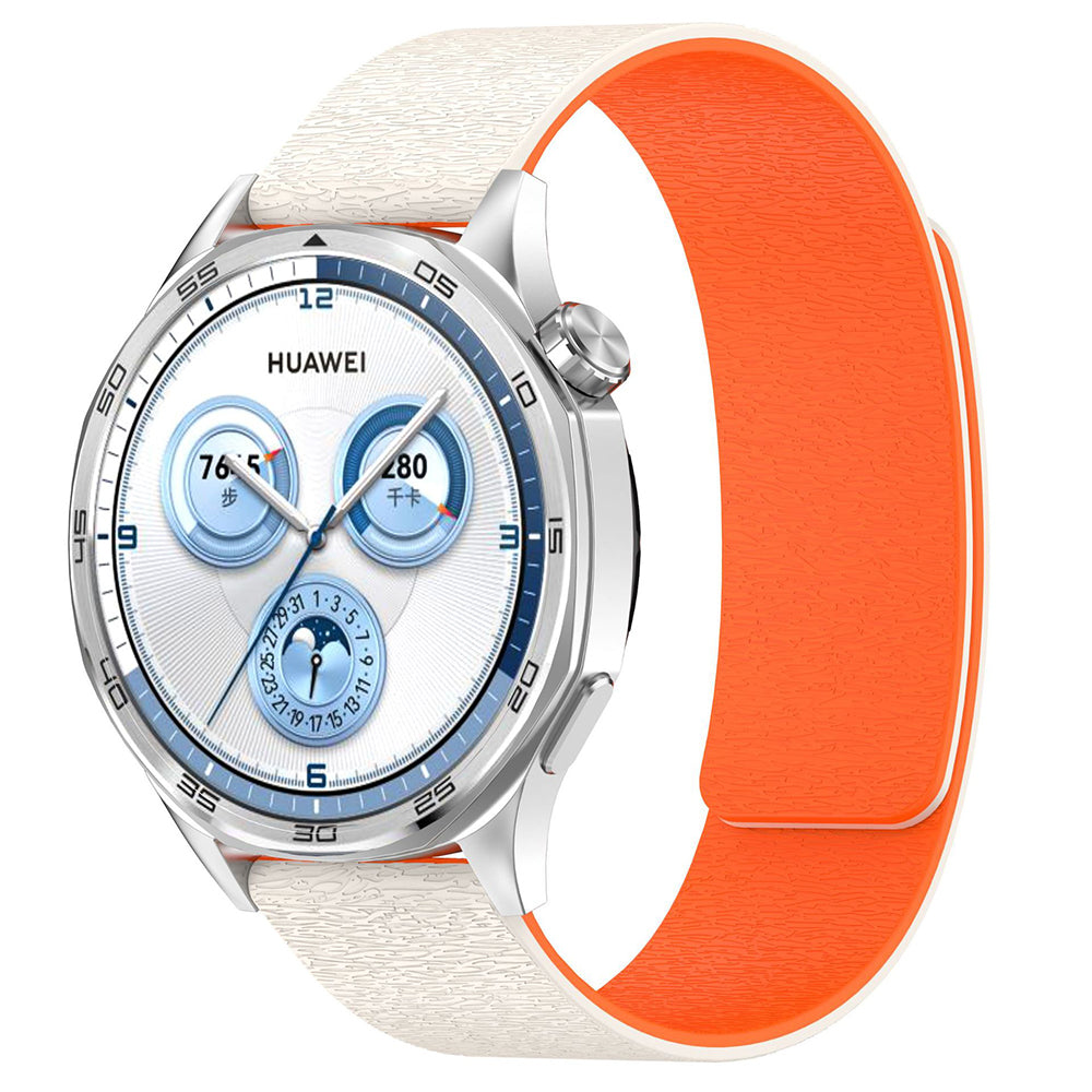 Techsuit W074 band voor Samsung Galaxy Watch Series, 20mm, Beige Oranje