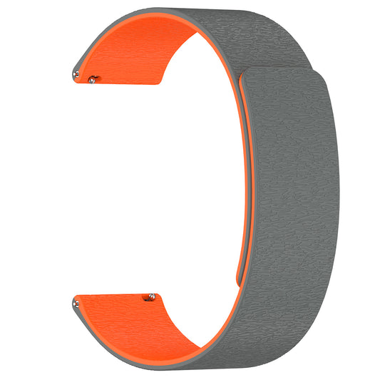 Techsuit W074 band voor Samsung Galaxy Watch Series, 20mm, Grijs Oranje