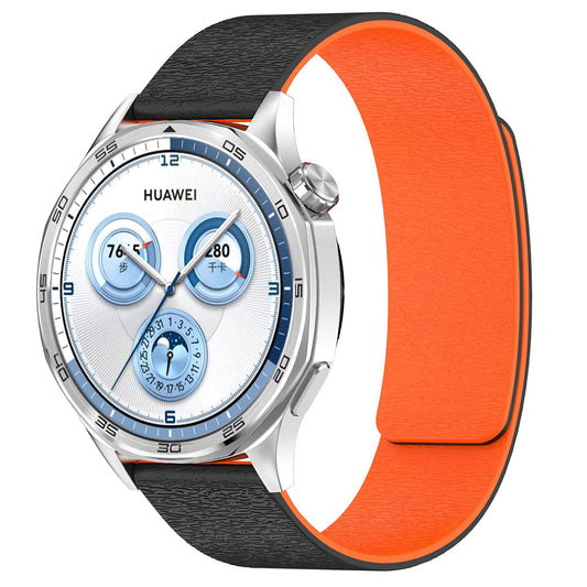Techsuit W074 band voor Samsung Galaxy Watch Series, 22mm, Zwart Oranje