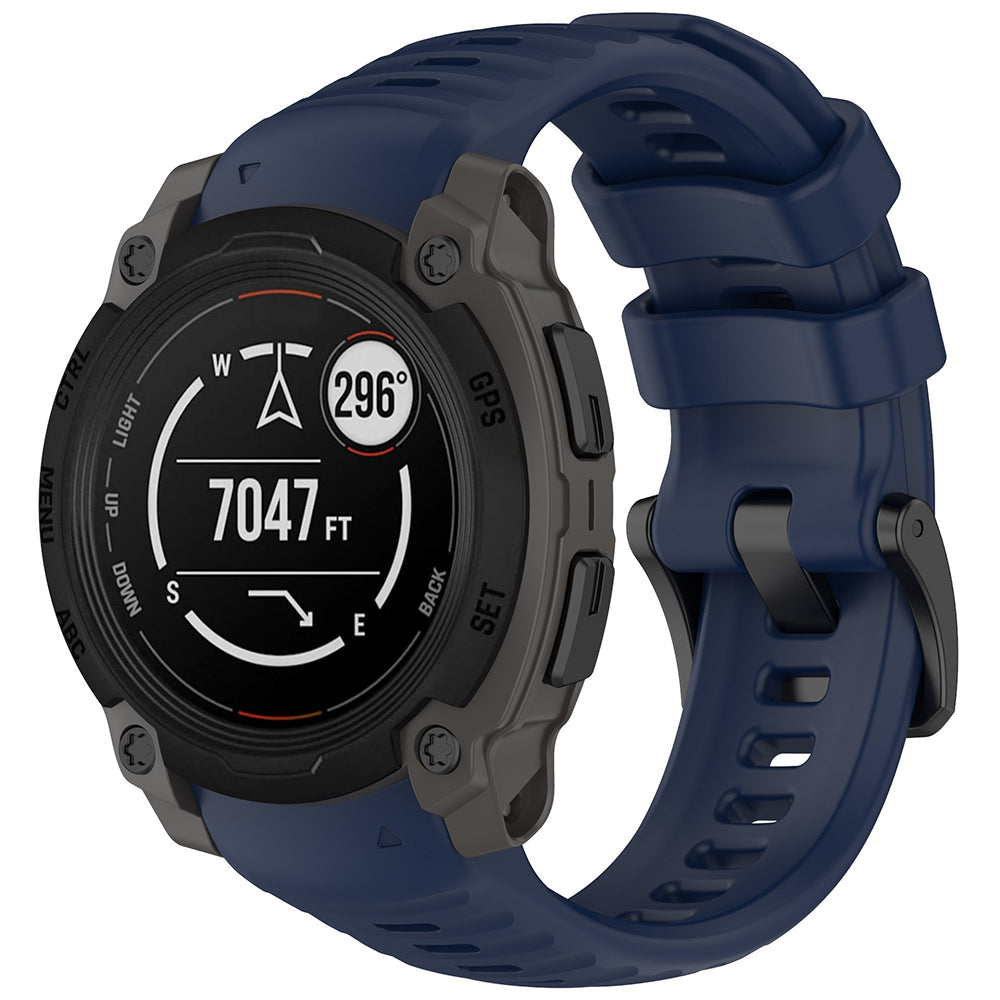 Bracelet Techsuit W076 pour Garmin Instinct E 45mm, Bleu Foncé