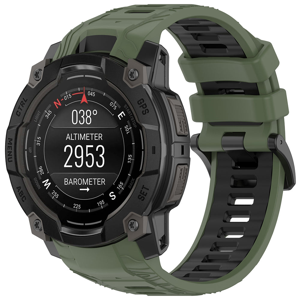 Techsuit W077 band voor Garmin Instinct 3 50mm Solar / Instinct 3 50mm, Groen