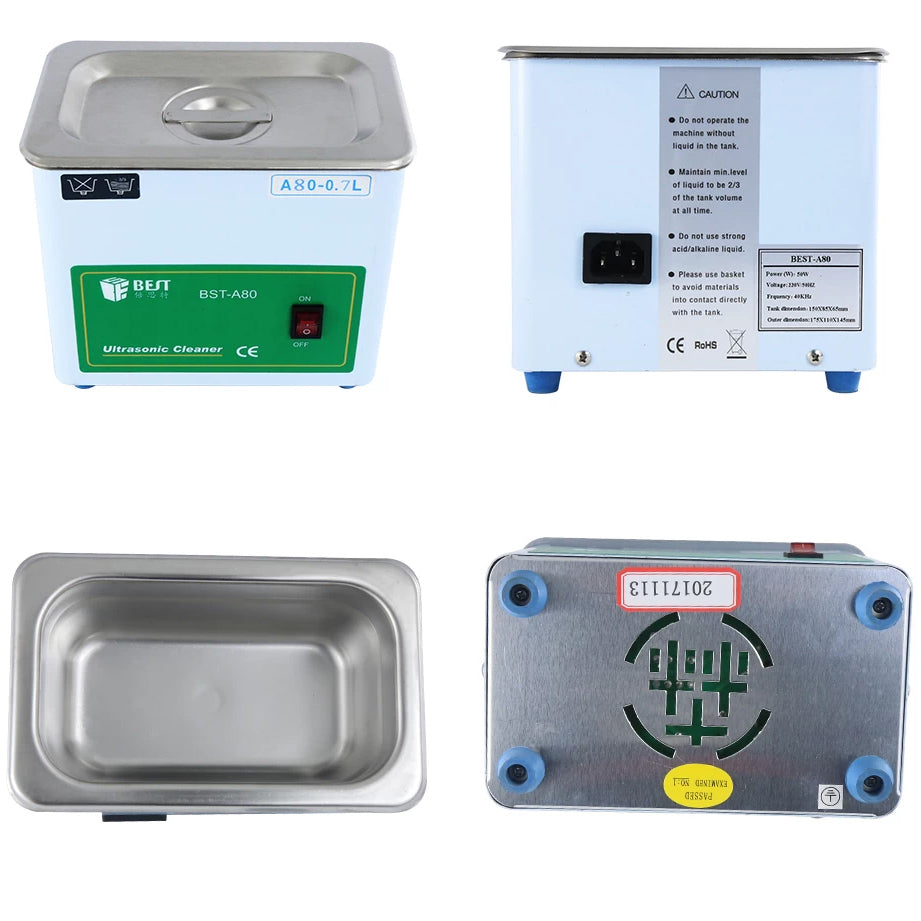 Best BST-A80 Ultraschallreiniger 0.7L | 50W | 40kHz | Edelstahl