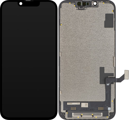 Display met Touchscreen JK voor Apple iPhone 16e, met Frame, LCD In-Cell IC Movable Versie, Zwart