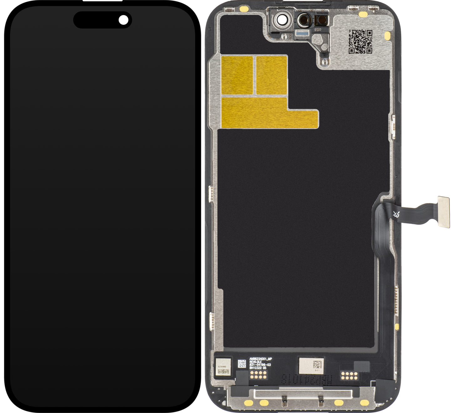 JK Touchscreen Display voor Apple iPhone 14 Pro, met Frame, LCD In-Cell IC Verplaatsbare Versie, Zwart