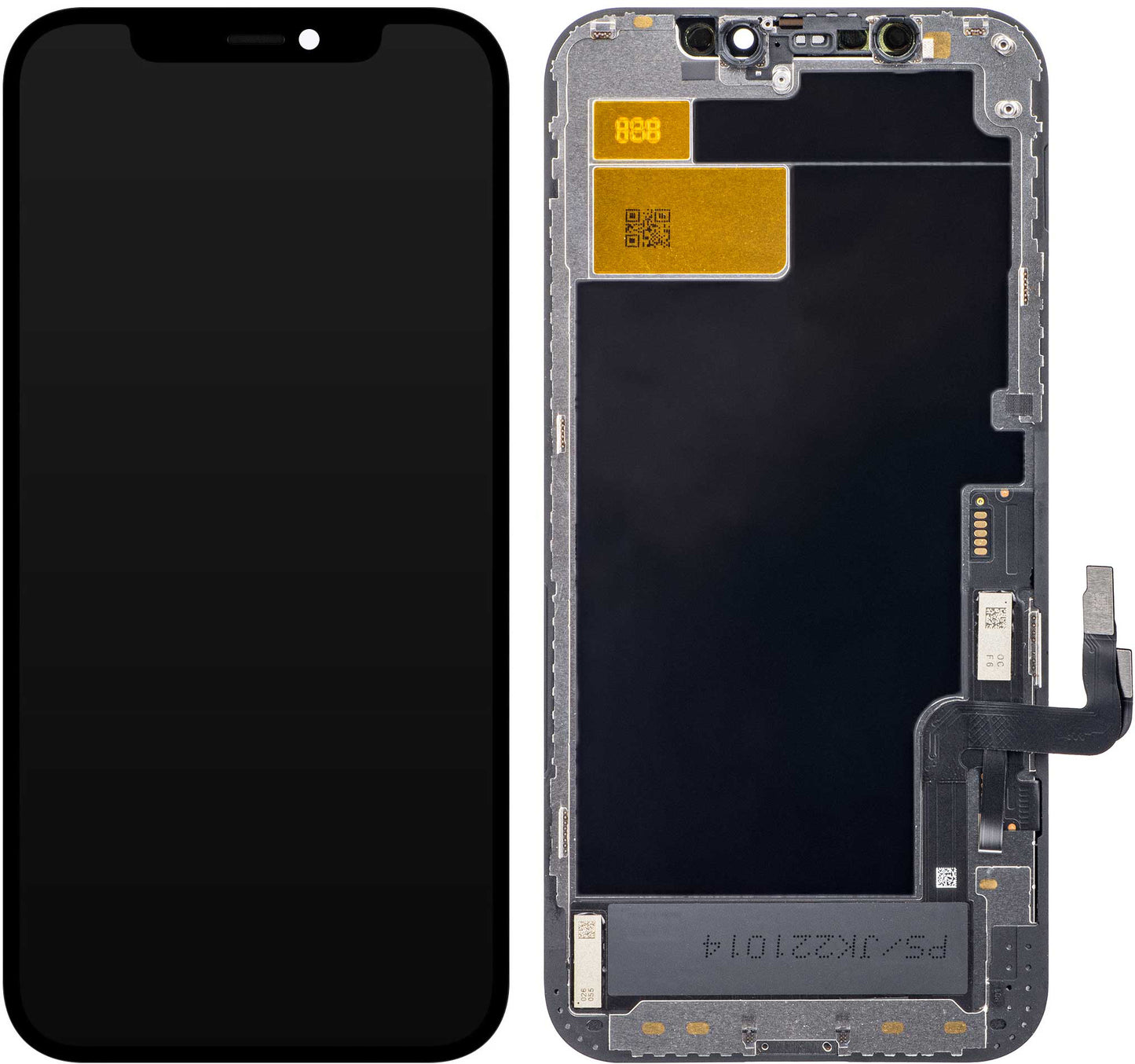 JK Touchscreen Display voor Apple iPhone 12 / 12 Pro, met frame, In-Cell LCD-versie, zwart